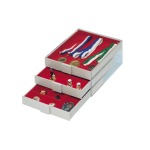 LINDNER - BOX DOPPIO STANDARD ad 1 casella rettangolare da 210x270 mm - Rosso