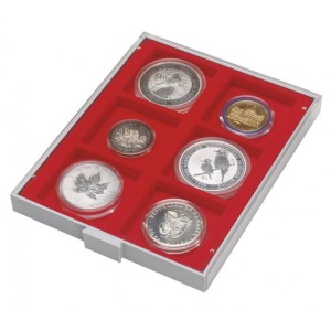 LINDNER - BOX DOPPIO STANDARD a 6 caselle quadrate da 85 mm - Rosso