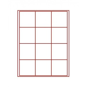 LINDNER - BOX DOPPIO STANDARD a 12 caselle quadrate da 66 mm - Rosso