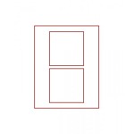 LINDNER - BOX DOPPIO STANDARD a 2 caselle quadrate da 125 mm - Rosso