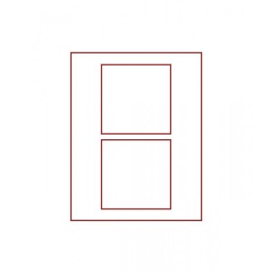 LINDNER - BOX DOPPIO STANDARD a 2 caselle quadrate da 125 mm - Rosso