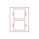 LINDNER - BOX DOPPIO STANDARD a 2 caselle rettangolari da 140x123 mm - Rosso