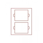 LINDNER - BOX DOPPIO STANDARD a 2 caselle rettangolari da 152x123 mm - Rosso