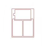 LINDNER - BOX PER COLLEZIONISTI STANDARD a 3 caselle rettangolari da 160x110 mm - Rosso