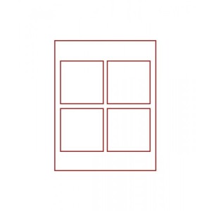 LINDNER - BOX DOPPIO STANDARD a 4 caselle quadrate da 100 mm - Rosso