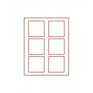 LINDNER - BOX DOPPIO STANDARD a 6 caselle quadrate da 85 mm - Rosso