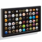 LEUCHTTURM - Bacheca FINESTRA per 60 capsule di champagne o tappi a corona - Nera
