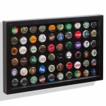 LEUCHTTURM - Bacheca FINESTRA per 60 capsule di champagne o tappi a corona - Nera