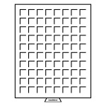 LEUCHTTURM - Box MB fumé con vassoio in floccato bordeaux a 80 caselle quadrate da 24 mm