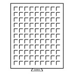 LEUCHTTURM - Box MB fumé con vassoio in floccato bordeaux a 99 caselle quadrate da 19 mm