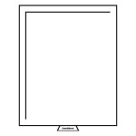 LEUCHTTURM - Box MB fumé con vassoio in floccato bordeaux ad unico scomparto da 210x270 mm