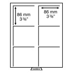 LEUCHTTURM - Box XL fumé con vassoio in floccato bordeaux a 6 caselle quadrate da 86 mm