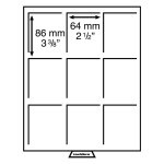 LEUCHTTURM - Box XL fumé con vassoio in floccato bordeaux a 9 caselle da 64x86 mm per Slabs