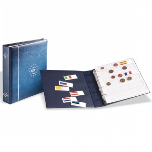 LEUCHTTURM - Cartella a 4 anelli NUMIS per le 21 serie Euro con fogli e custodia