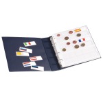 LEUCHTTURM - Cartella a 4 anelli NUMIS per le 21 serie Euro con fogli e custodia