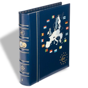 LEUCHTTURM - Cartella a 4 anelli VISTA serie Euro vol. 1 per i primi 12 Stati con fogli e custodia