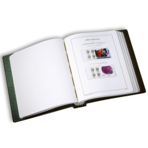 LEUCHTTURM - Cartella a barra rotante PERFECT DP TRADIZIONALE con custodia Great Britain - Verde
