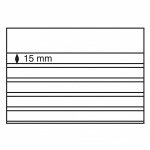LEUCHTTURM - Cartoncini neri da 210x148 mm a 5 strisce in PVC con foglio protettivo trasparente - 50 pz.