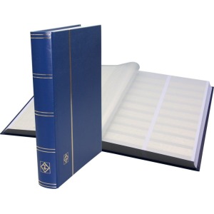 LEUCHTTURM - Classificatore BASIC W64T A4 a 32 fogli bianchi con divisore centrale - Blu