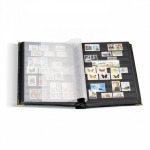 LEUCHTTURM - Classificatore COMFORT DELUXE S64 A4 a fogli neri e borchie angolari dorate - Qualsiasi colore