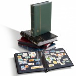 LEUCHTTURM - Classificatore in pelle rigenerata PREMIUM S32 A4 a 16 fogli neri senza custodia - Qualsiasi colore