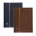 LEUCHTTURM - Classificatore in vera pelle LEDER A4 a 32 fogli neri - Qualsiasi colore