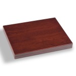 LEUCHTTURM - Cofanetto VOLTERRA in legno con 1 ripiano a 20 caselle quadrate da 50 mm con tacca - Mogano