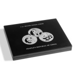LEUCHTTURM - Cofanetto VOLTERRA in legno con 1 ripiano a 20 caselle rotonde per once Ag. Panda Cinese in capsula - Nero