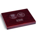 LEUCHTTURM - Cofanetto VOLTERRA in legno con 1 ripiano a caselle rotonde da 38 mm per 30 20 € Germania in capsula - Mogano
