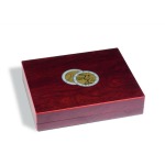 LEUCHTTURM - Cofanetto VOLTERRA in legno con 4 ripiani a 35 caselle rotonde da 32 mm - Mogano