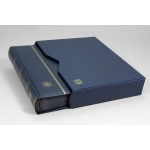 LEUCHTTURM - Custodia per classificatore COMFORT / PREMIUM / LEDER a 64 facciate A4 - Blu