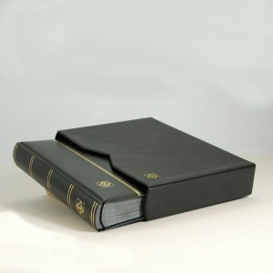 LEUCHTTURM - Custodia per classificatore COMFORT / PREMIUM / LEDER a 64 facciate A4 - Nera