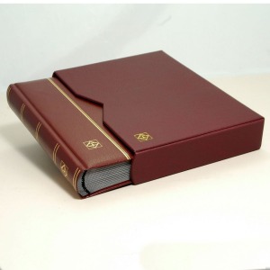 LEUCHTTURM - Custodia per classificatore COMFORT / PREMIUM / LEDER a 64 facciate A4 - Rossa