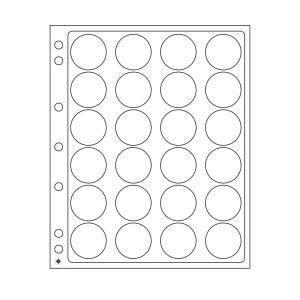 LEUCHTTURM - Fogli ENCAP per 24 capsule con diametro interno da 34/35 mm - 2 pz.