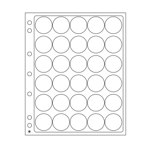 LEUCHTTURM - Fogli ENCAP per 30 capsule con diametro interno da 30/31 mm - 2 pz.
