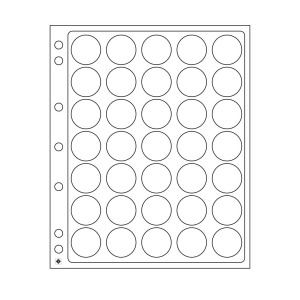 LEUCHTTURM - Fogli ENCAP per 35 capsule con diametro interno da 26/27 mm - 2 pz.