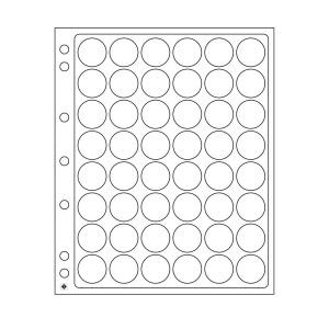 LEUCHTTURM - Fogli ENCAP per 48 capsule con diametro interno da 22/23 mm - 2 pz.