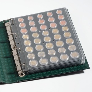 LEUCHTTURM - Fogli ENCAP per 5 serie Euro in capsule - 2 pz.
