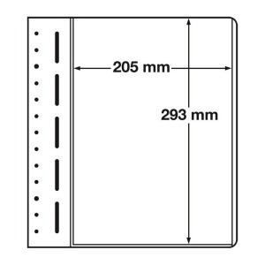 LEUCHTTURM - Fogli LB 1 MAX a 1 tasca da 205x293 mm - 10 pz.
