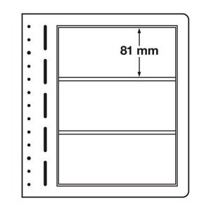 LEUCHTTURM - Fogli LB 3 a 3 tasche da 190x81 mm - 10 pz.