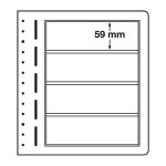 LEUCHTTURM - Fogli LB 4 a 4 tasche da 190x59 mm - 10 pz.