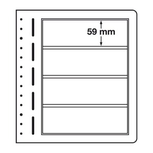 LEUCHTTURM - Fogli LB 4 a 4 tasche da 190x59 mm - 10 pz.