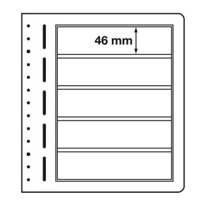 LEUCHTTURM - Fogli LB 5 a 5 tasche da 190x46 mm - 10 pz.