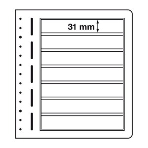 LEUCHTTURM - Fogli LB 7 a 7 tasche da 190x31 mm - 10 pz.