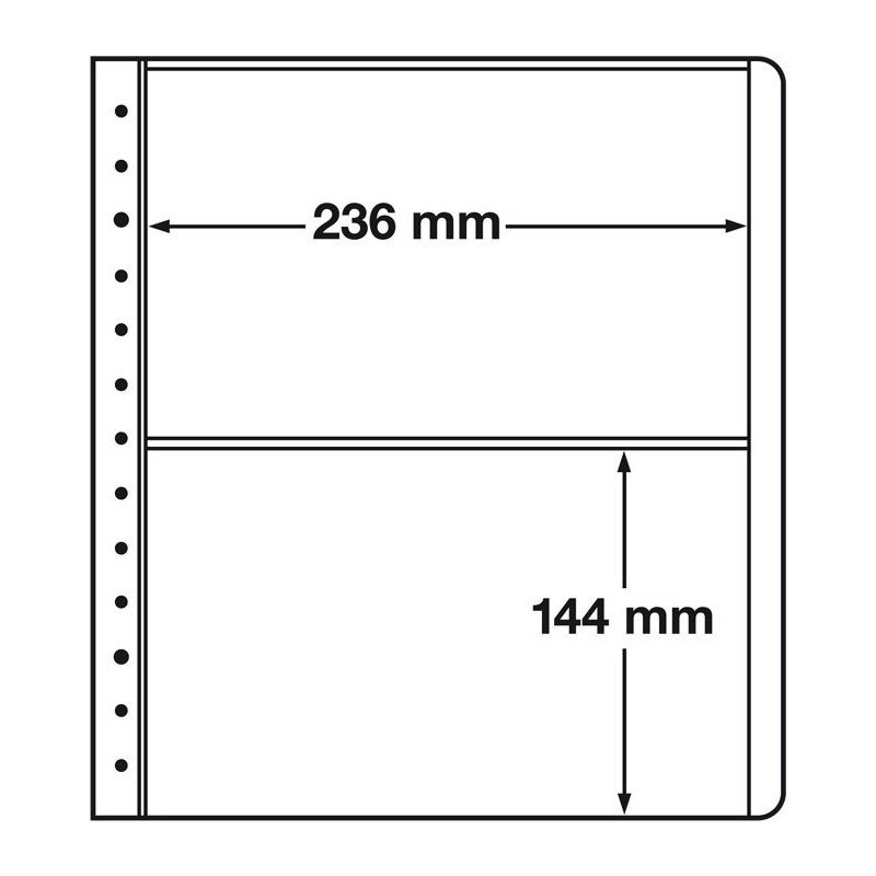 Fogli LB SH 2 a 2 tasche da 236x144 mm 10 pz. Leuchtturm LEUCHTTURM - Fogli LB SH 2 a 2 tasche da 236x144 mm - 10 pz.