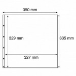 LEUCHTTURM - Fogli neri MAXIMUM 1 S a 1 tasca da 327x329 mm per lato - 5 pz.