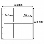 LEUCHTTURM - Fogli neri MAXIMUM 6 S a 6 tasche da 95x145 mm per lato - 5 pz.