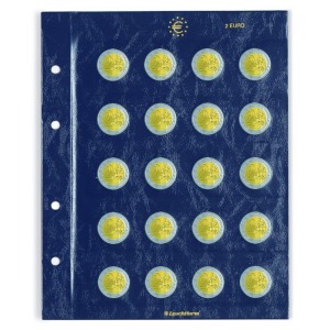 LEUCHTTURM - Fogli VISTA generici per 20 monete da 2 € - 2 pz.