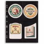 LEUCHTTURM - Fogli neri GRANDE 2 ST a 4 tasche da 106x150 mm per lato - 5 pz.