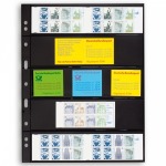 LEUCHTTURM - Fogli neri GRANDE 5 S a 5 tasche da 216x56 mm per lato - 5 pz.